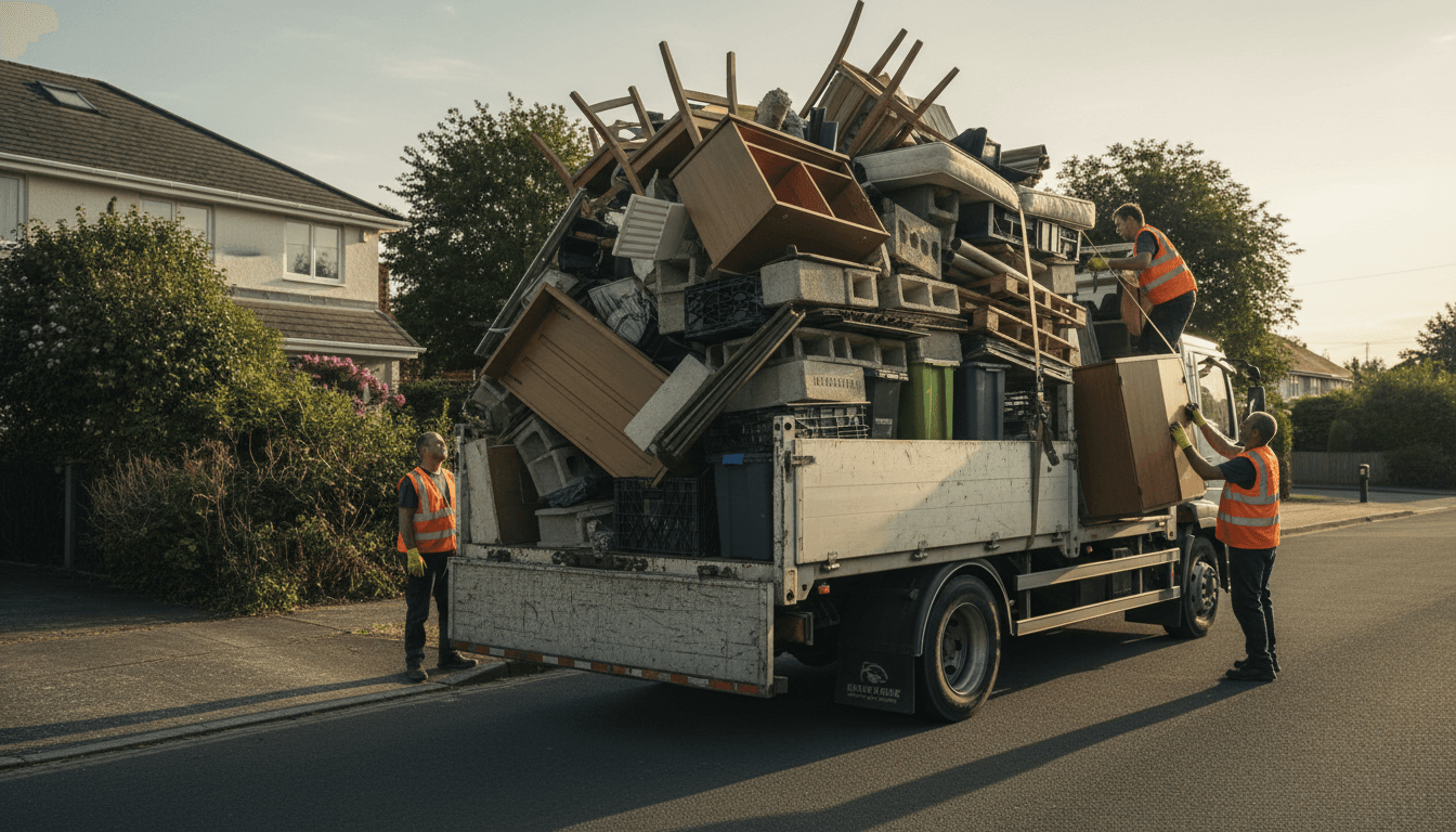 MOOVE truck transporting building materials and garden refuse on a rural road in Still Bay